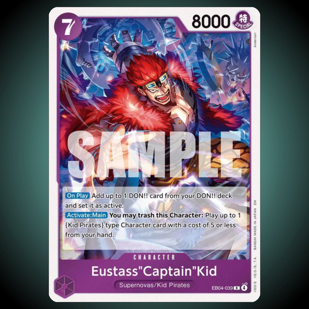 OP14 / EB04-039 – Eustass “Captain” Kid – Rare – One Piece TCG