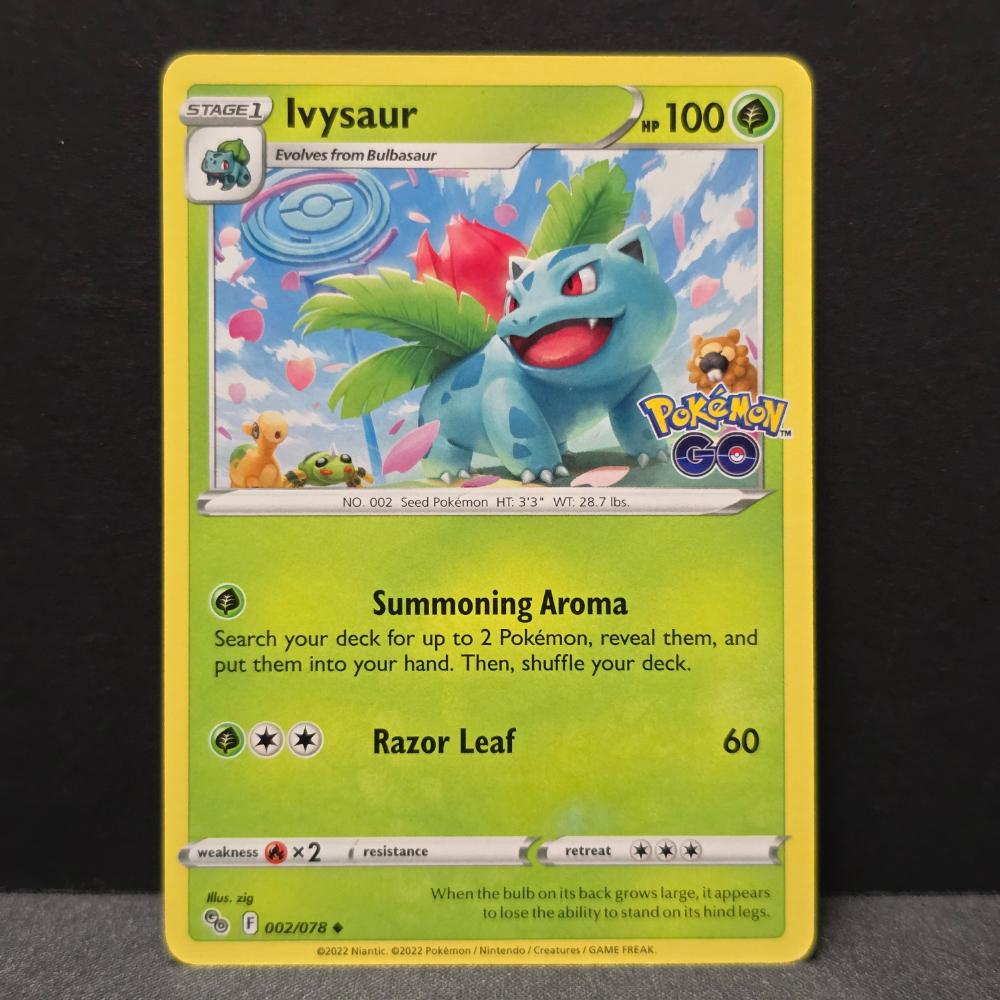 Pokemon Go - 002/078 - Ivysaur - [Stamped] Uncommon [MP] – English Pokémon TCG