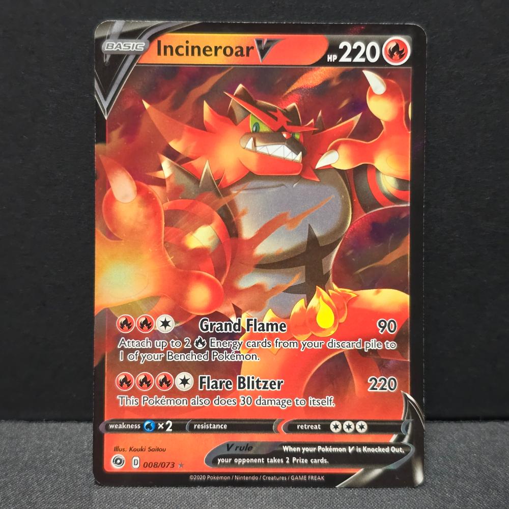 Champion's Path - 008/073 - Incineroar V - Ultra Rare – English Pokémon TCG