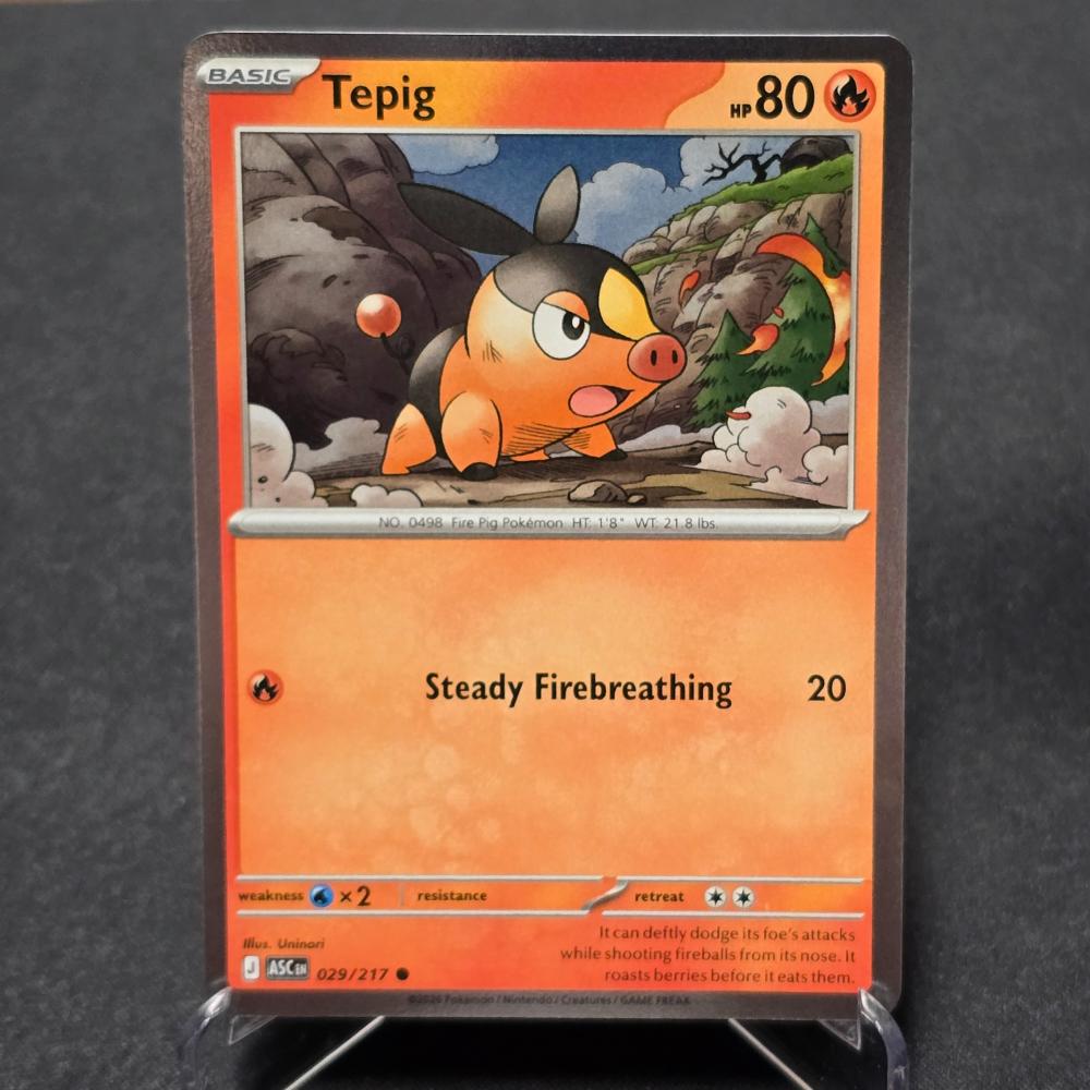 Ascended Heroes Promo - 029/217 - Tepig – Cosmo Holo English Pokémon TCG