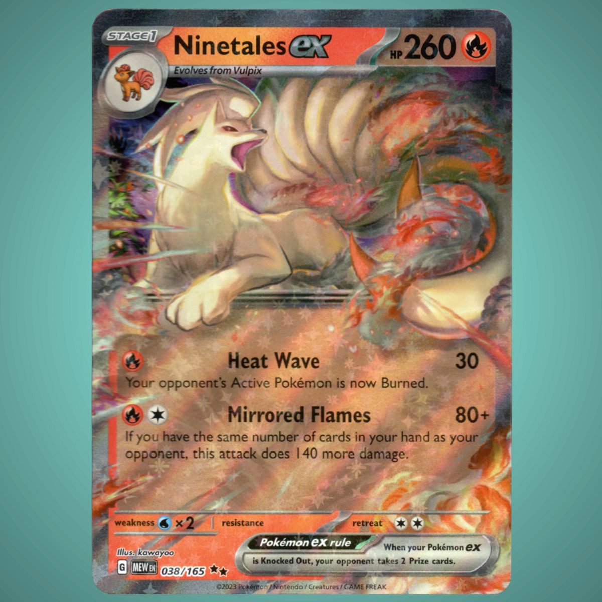 151  - 038/165 - Ninetales EX - Double Rare - English Pokémon TCG