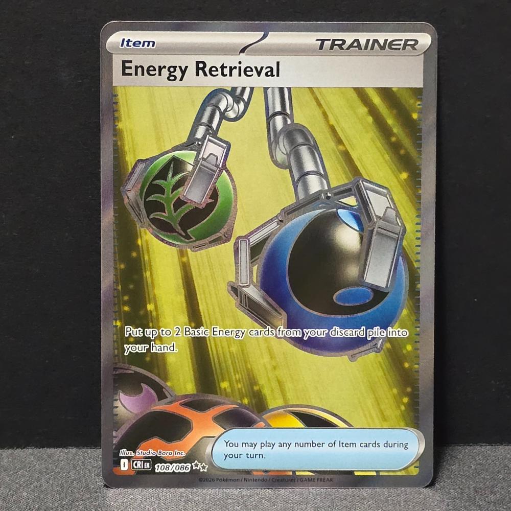 Chaos Rising - 108/086 - Energy Retrieval - Ultra Rare - English Pokémon TCG