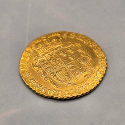 1762 Quarter Guinea good Very Fine bent cleaned. One Year Type. United Kingdom. Rare Gold Coin. KM# 592, Sp# 3741