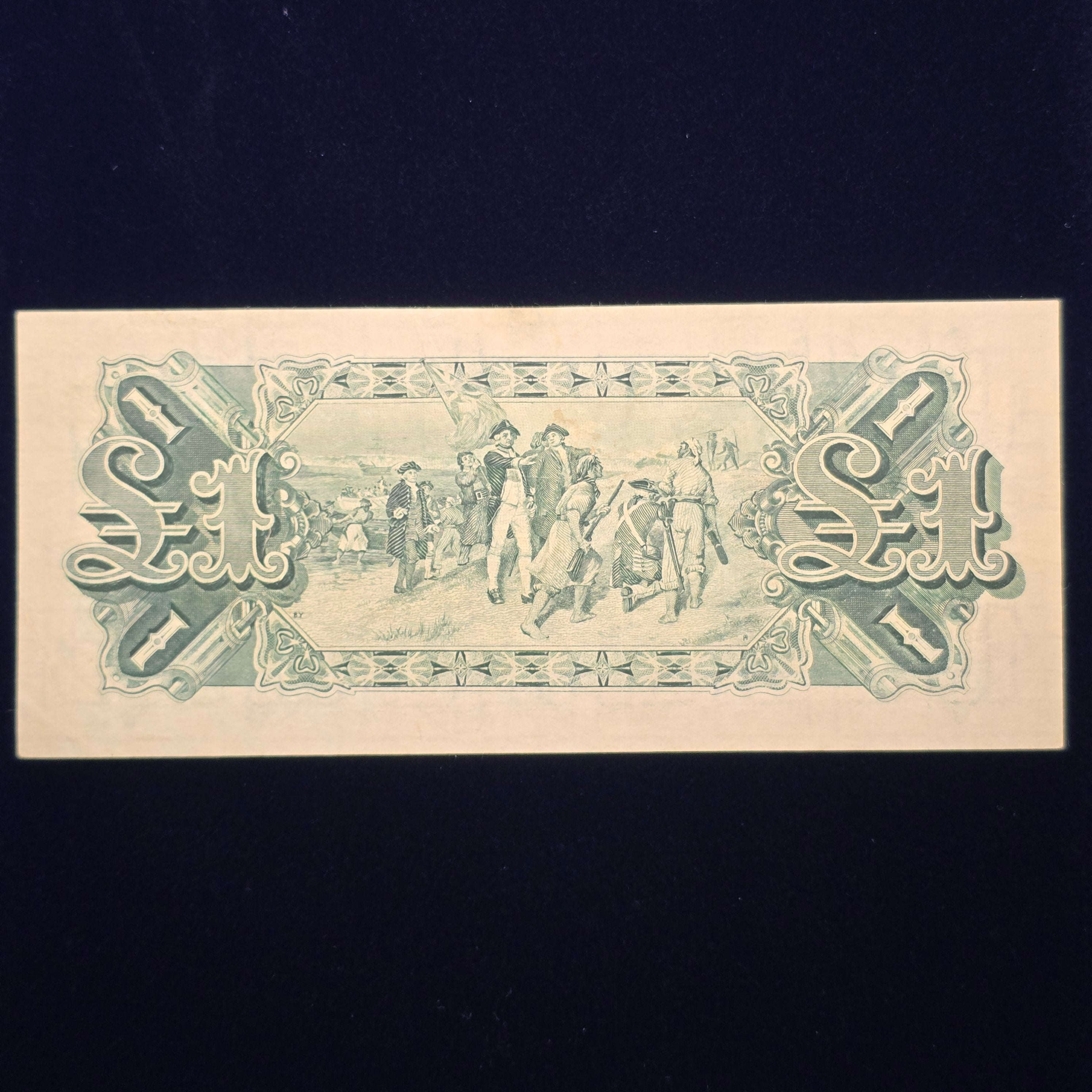 1927 One Pound Riddle Heathershaw Paper Banknote VF back