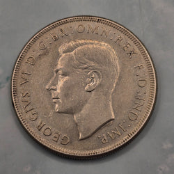 1937 Australian Silver Crown - C obverse - surface scratches