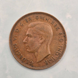 1946 Penny Key Date in Australian Pennies George VI series about Very Fine obverse