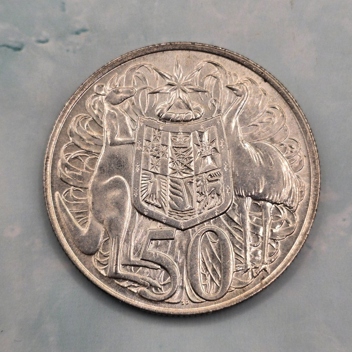 1966 50c Silver Round in EF or better condition - B reverse