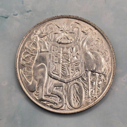1966 50c Silver Round in EF or better condition - B reverse
