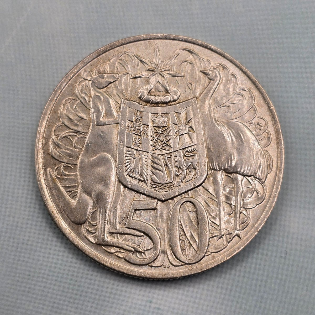 1966 50c Silver Round in EF or better condition - C reverse