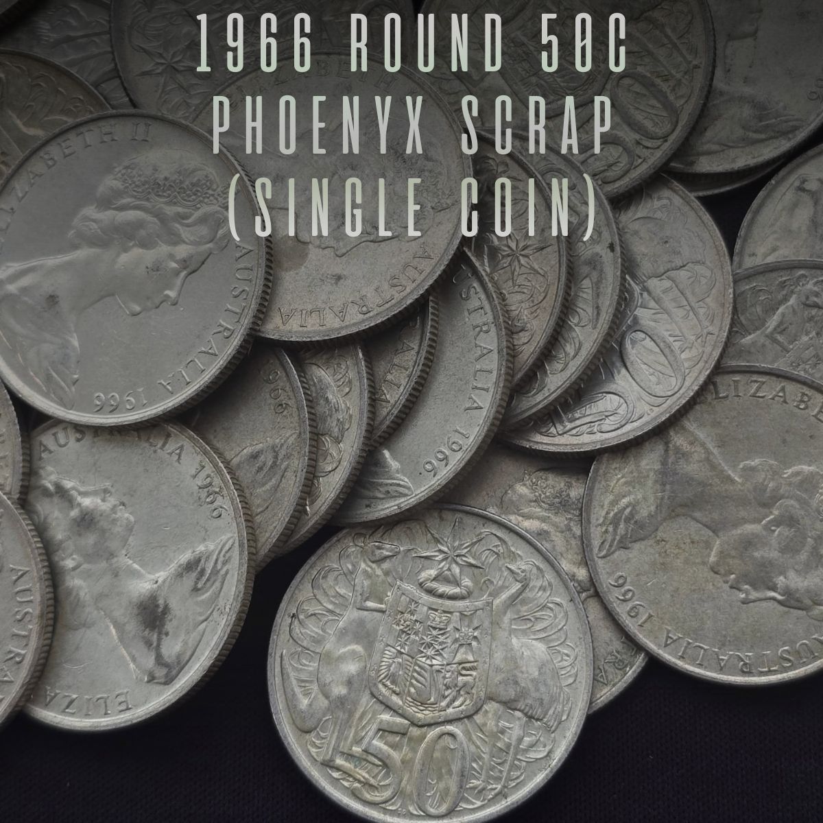 1966 50c round bullion grade coins - junk silver - scrap silver