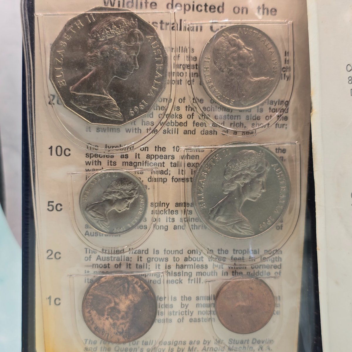 1969 Australian Six Coin Mint Set Blue Wallet | Imperfect Packaging