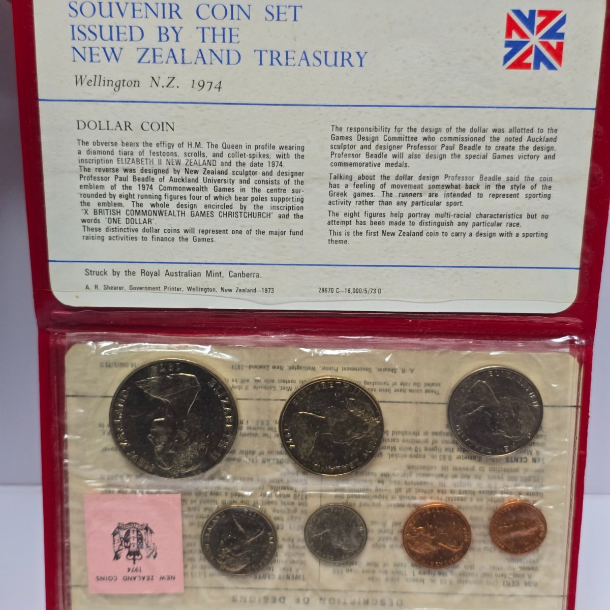 1974 New Zealand Ordinary Uncirculated Set