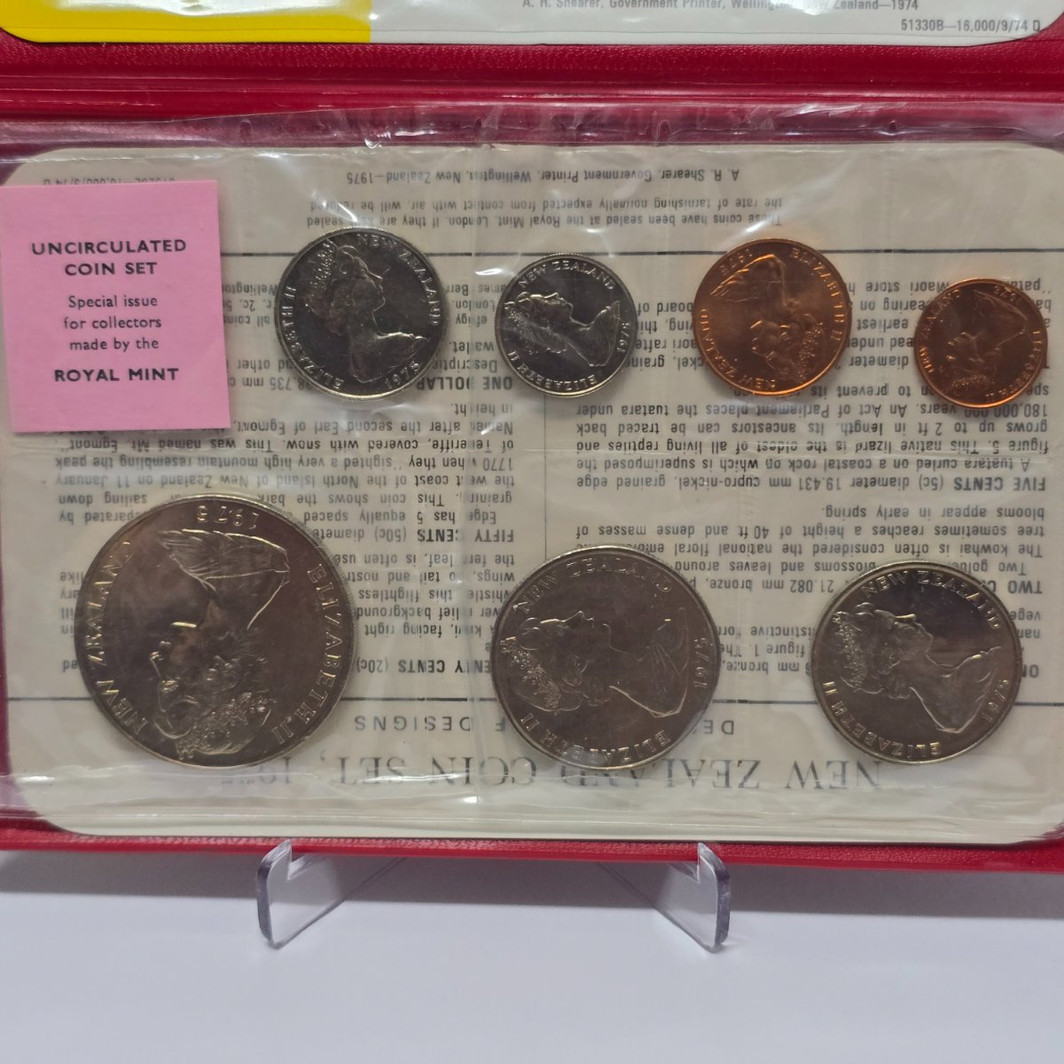 1975 New Zealand Ordinary Uncirculated Set