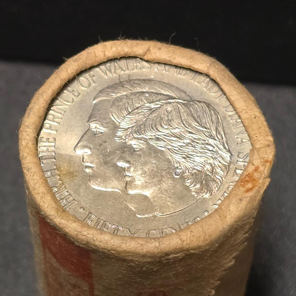 1981 50c Royal Wedding of Prince Charles & Lady Diana Reserve Bank of Australia Roll