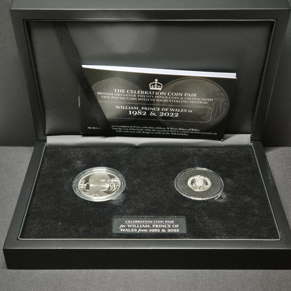 1982-2022 UK Prince William Celebration Coin Pair