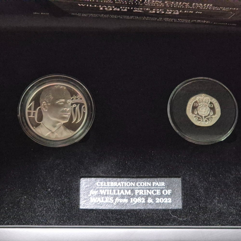 1982-2022 UK Prince William Celebration Coin Pair