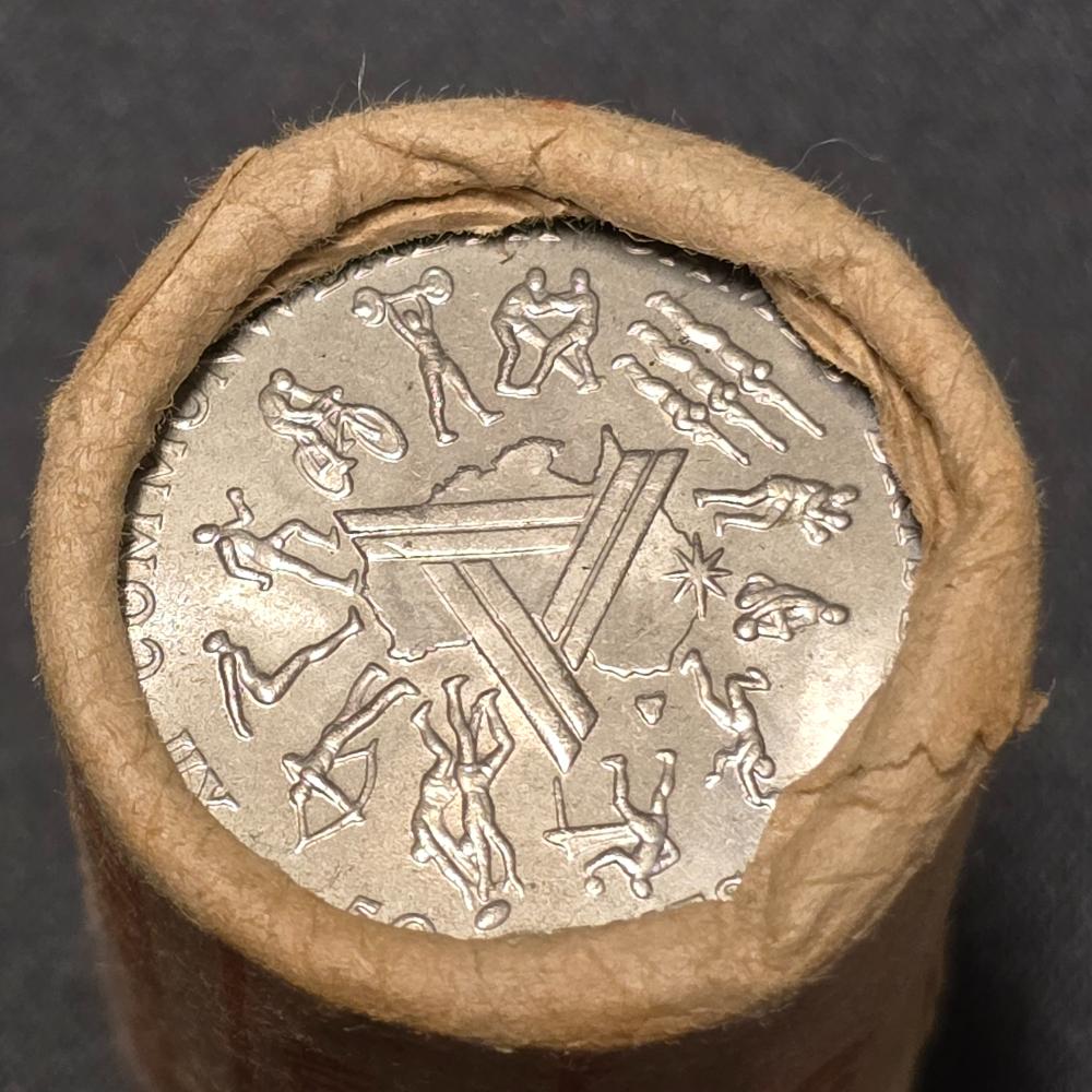 1982 50c Brisbane XII Commonwealth Games Royal Australian Mint Roll (torn wrapper)