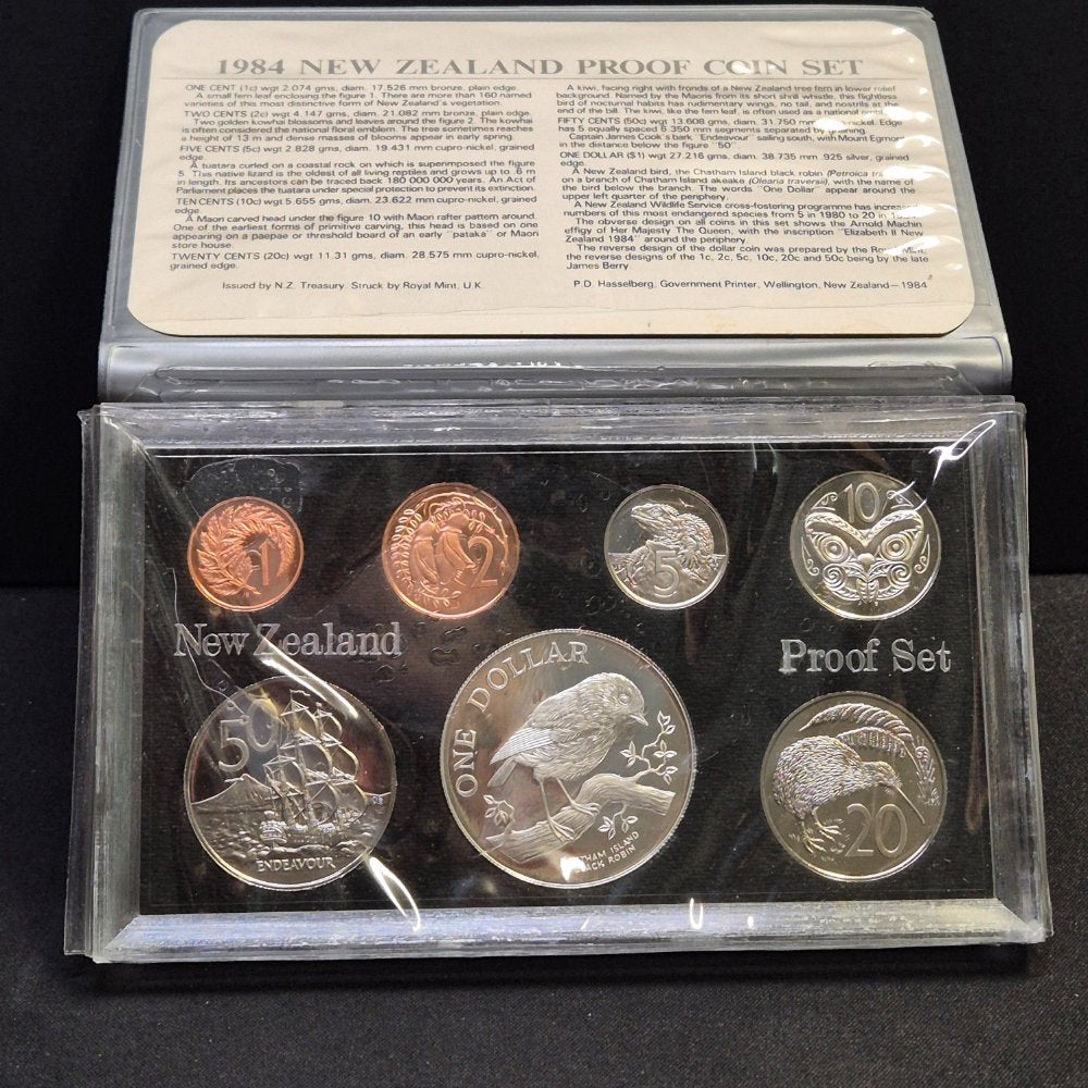 1984 New Zealand Seven Coin Proof Set