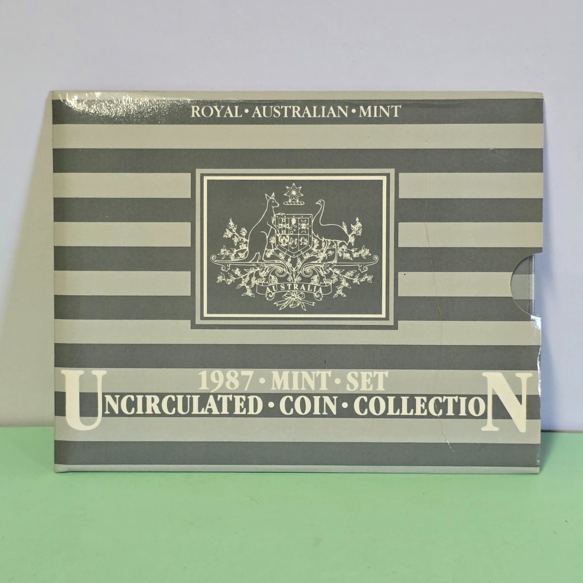 1987 Mint Set Uncirculated coin collection by the Royal Australian Mint front outer