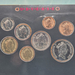 1990 Eight Coin Royal Australian Mint Set Uncirculated Year Set obverse