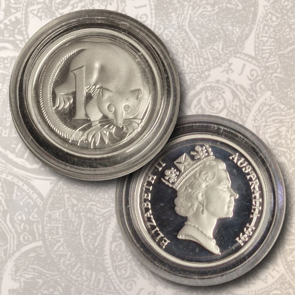 1991 One Cent Feather Glider Silver Proof Coin in Original Capsule - Ex Masterpieces in Silver Set