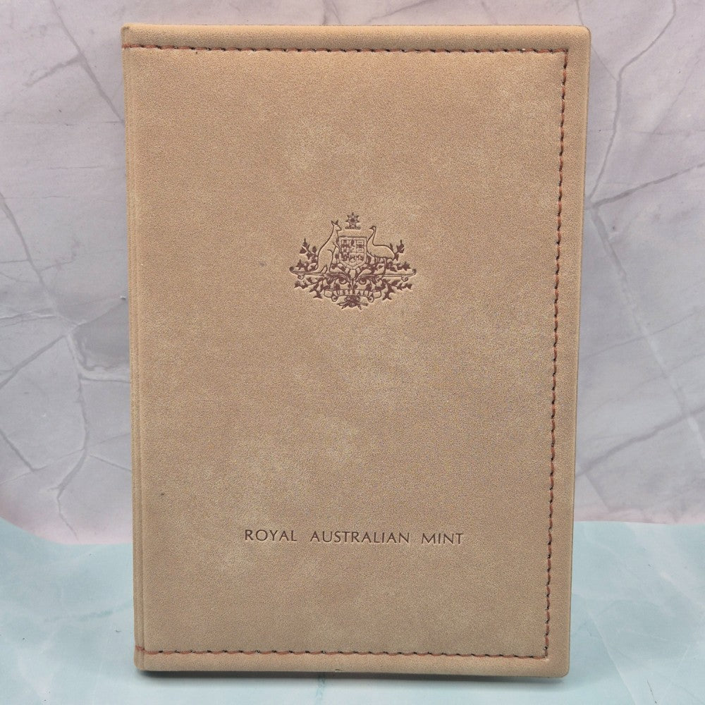 1991 Royal Australian Mint Eight Proof Coin Set commemorating 25 Years of Decimal Currency with Ram's Head 50cent design front of set