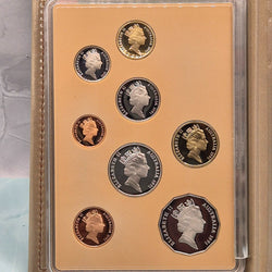 1991 Royal Australian Mint Eight Proof Coin Set commemorating 25 Years of Decimal Currency with Ram's Head 50cent design obverse coins
