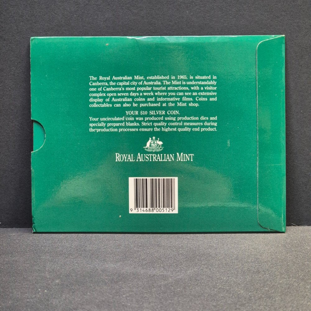 1991 $10 Uncirculated Silver State Coin  - Tasmania