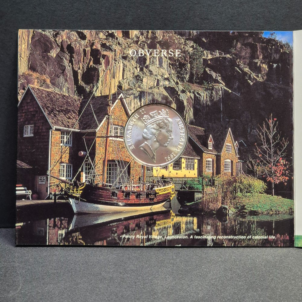 1991 $10 Uncirculated Silver State Coin  - Tasmania