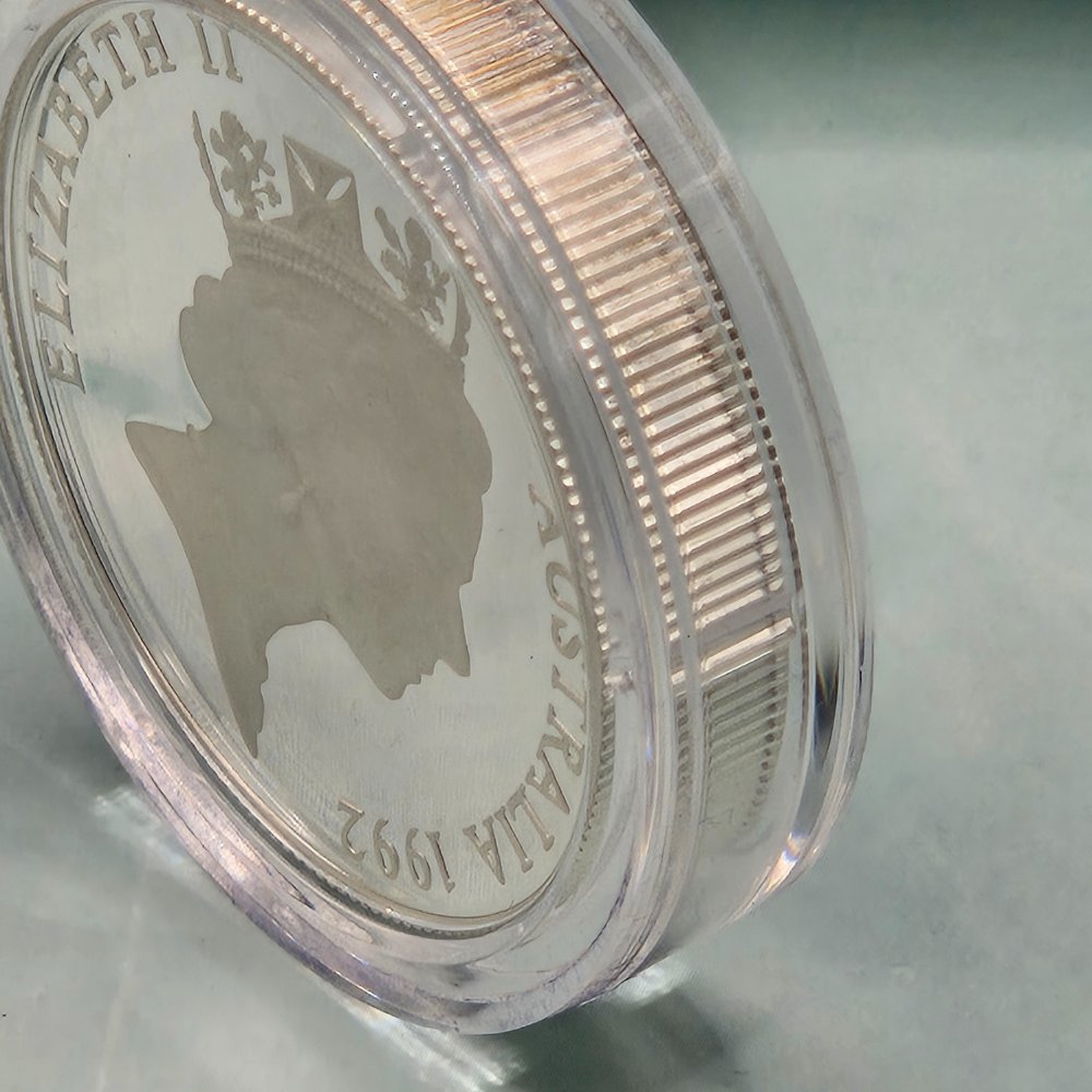 1992 $10 Birds of Australia Emperor Penguin Sterling Silver Piedfort