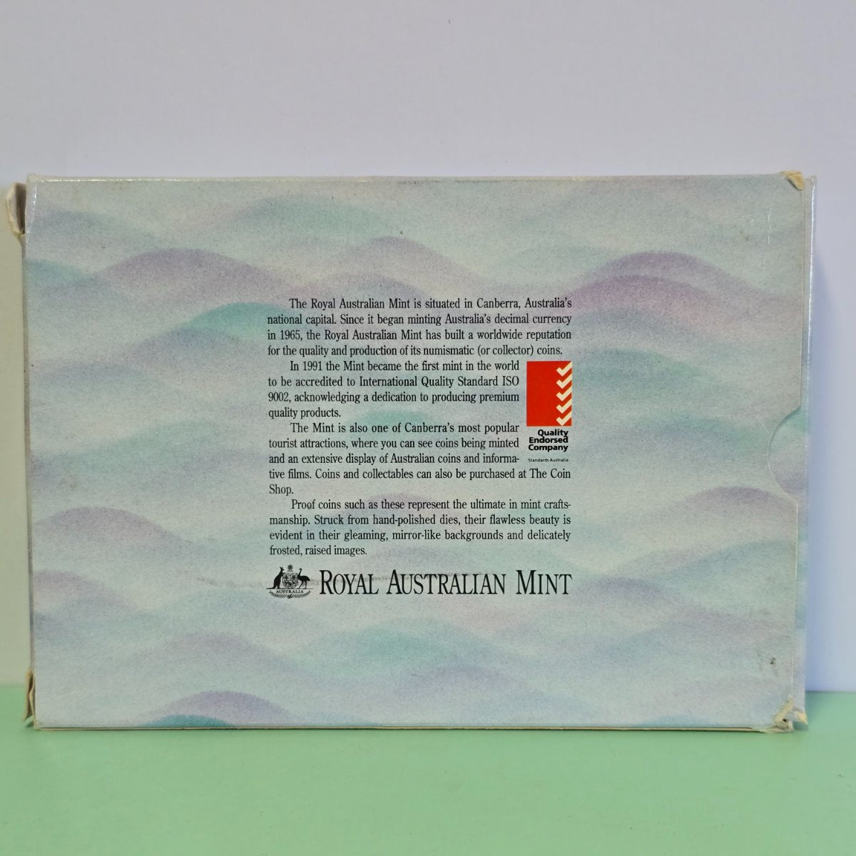 1993 Six Coin Proof Set by the Royal Australian Mint back of outer box