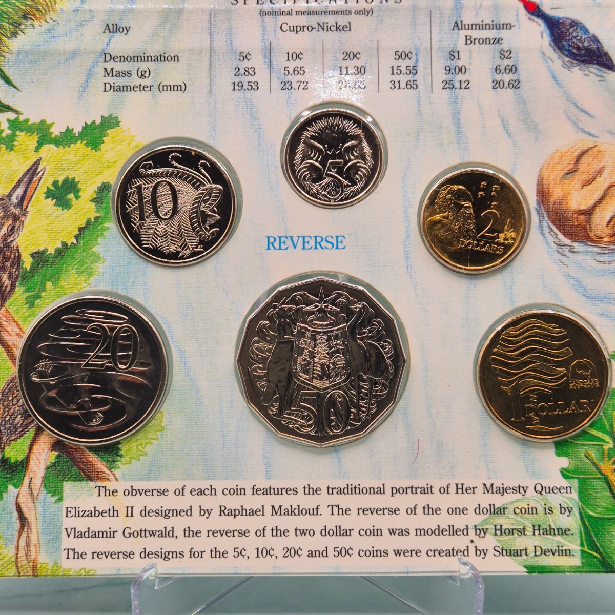 1993 Landcare Six Coin Royal Australian Mint Set Uncirculated Year Set reverse