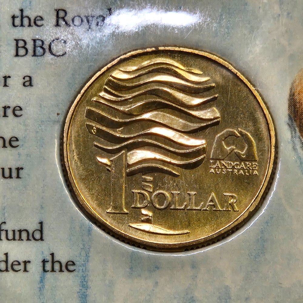 1993 $1 Landcare 'Water is Life' Uncirculated Carded Coin