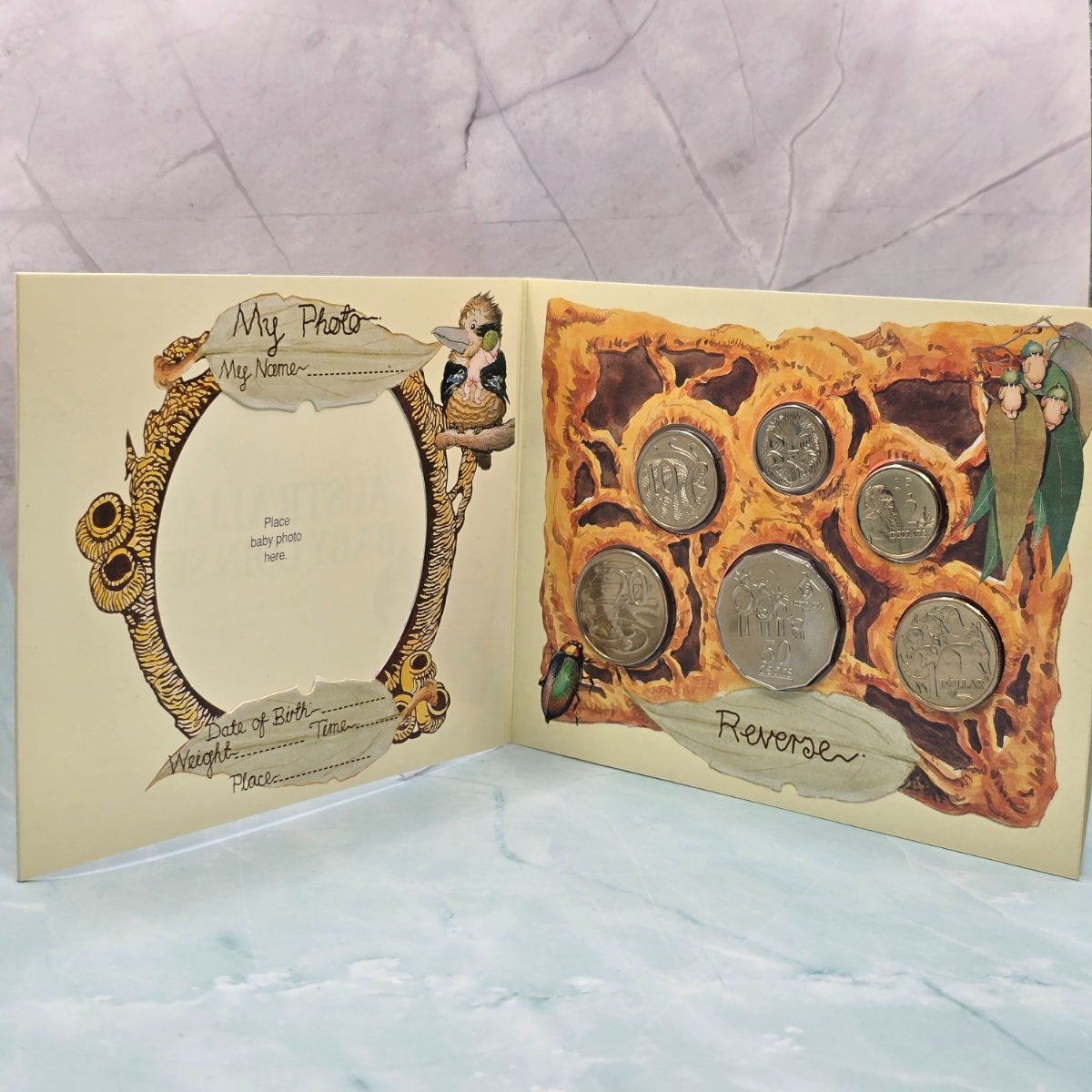 1994 Royal Australian Mint Baby Mint Set inner folder first page