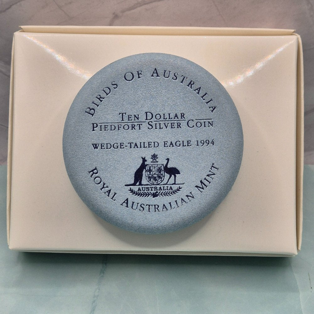 1994 $10 Birds of Australia Wedge-Tailed Eagle Sterling Silver Piedfort