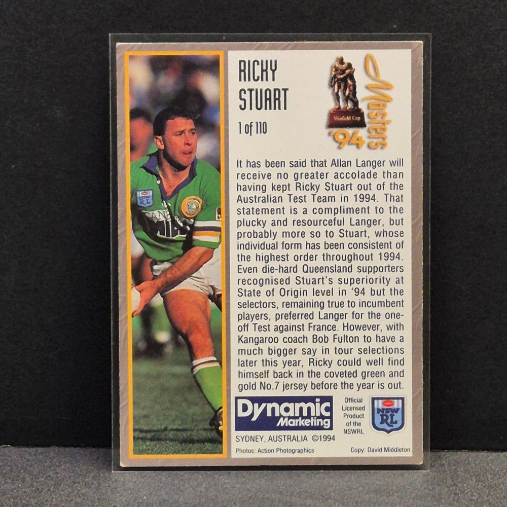 1994 Dynamic NSWRL - Masters - 001 - Ricky Stuart