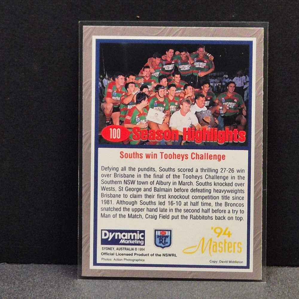 1994 Dynamic NSWRL - Masters - Season Highlights - 100 - South Sydney