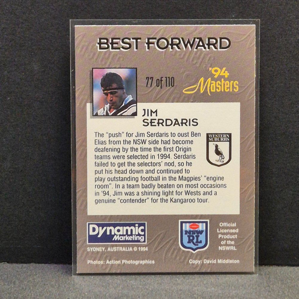 1994 Dynamic NSWRL - Masters - 077 - Jim Serdaris