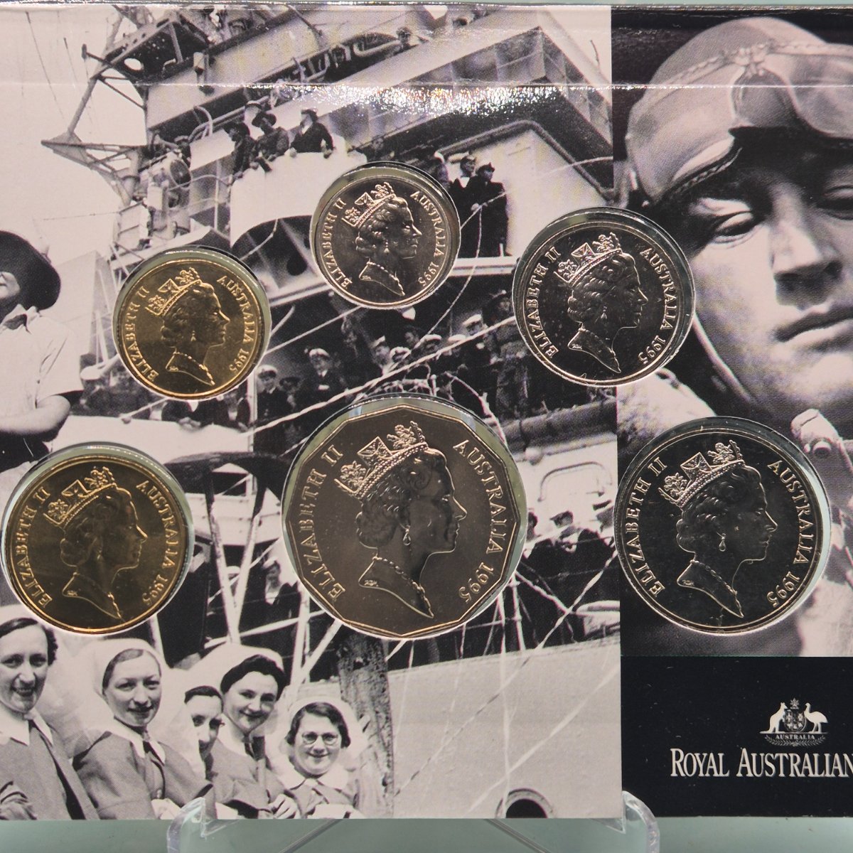 1995 Sir Edward 'Weary' Dunlop Six Coin Royal Australian Mint Set Uncirculated Year Set obverse