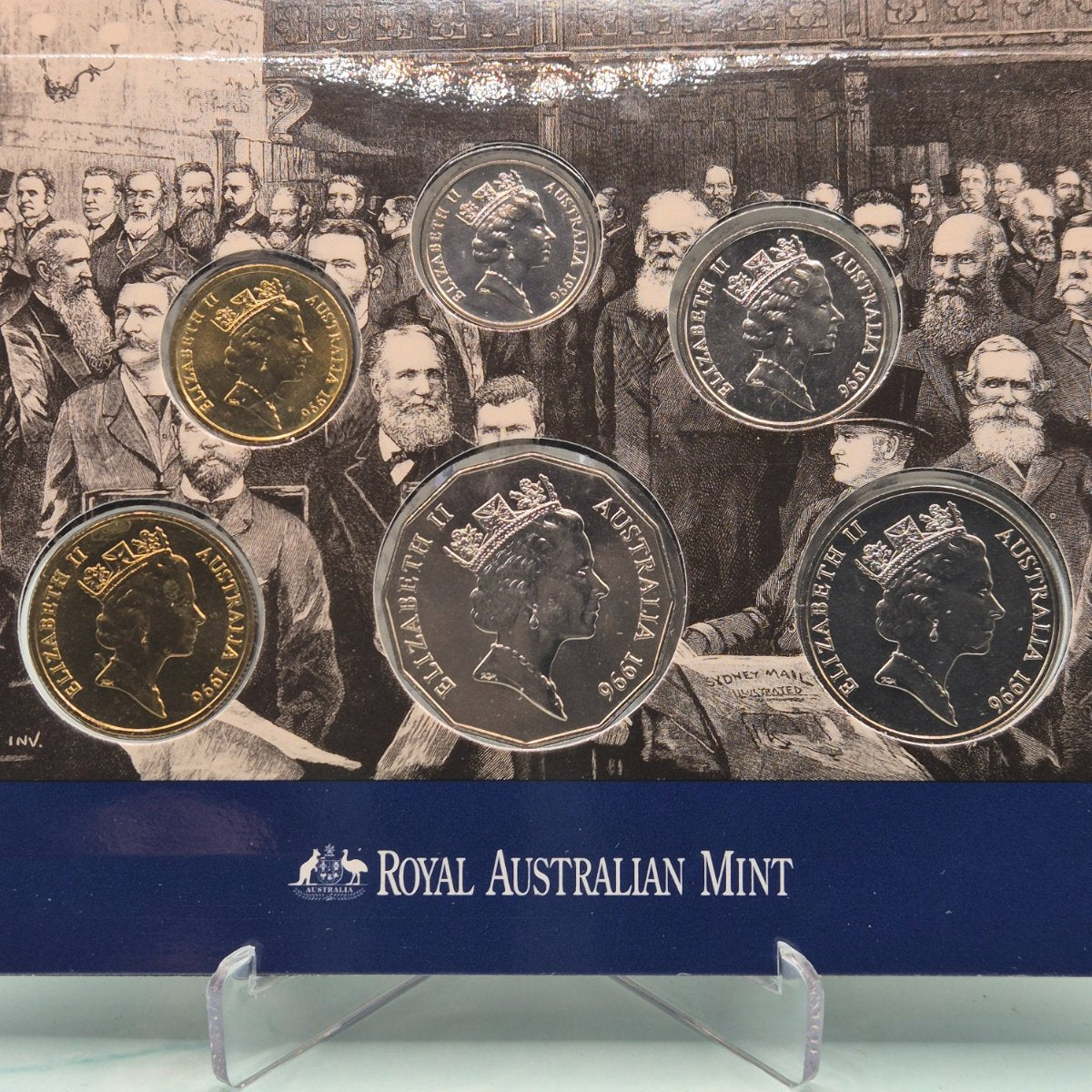 1996 Sir Henry Parkes Six Coin Royal Australian Mint Set Uncirculated Year Set obverse