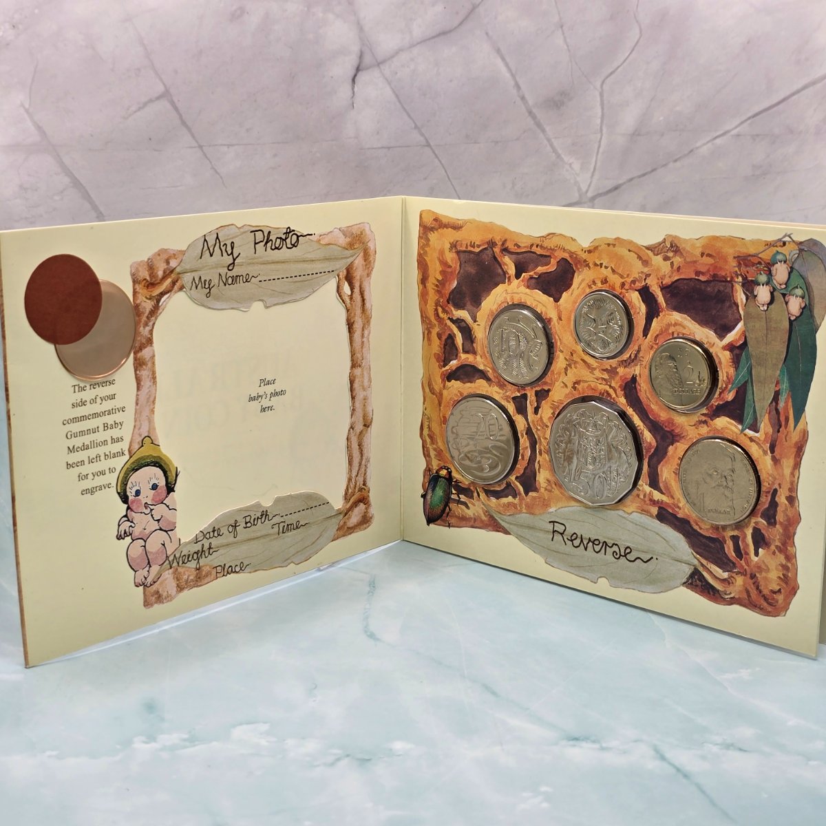 1996 Type 1 Packaging Royal Australian Mint Baby Mint Set - inner folder first page