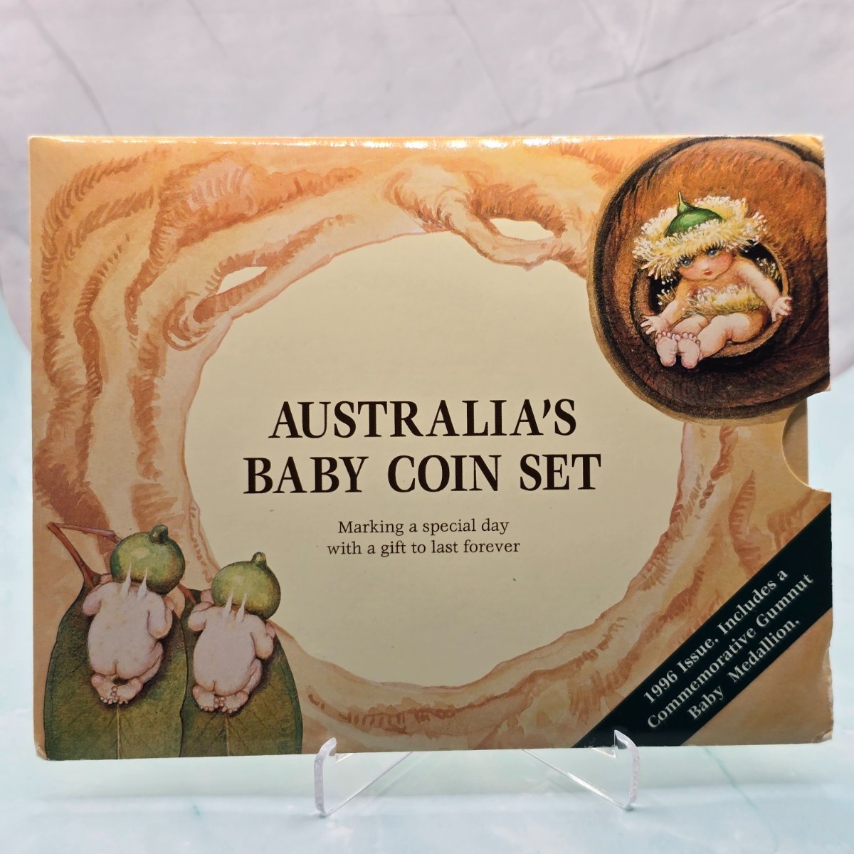 1996 Type II Packaging Royal Australian Mint Baby Mint Set - front coverslip with date of issue
