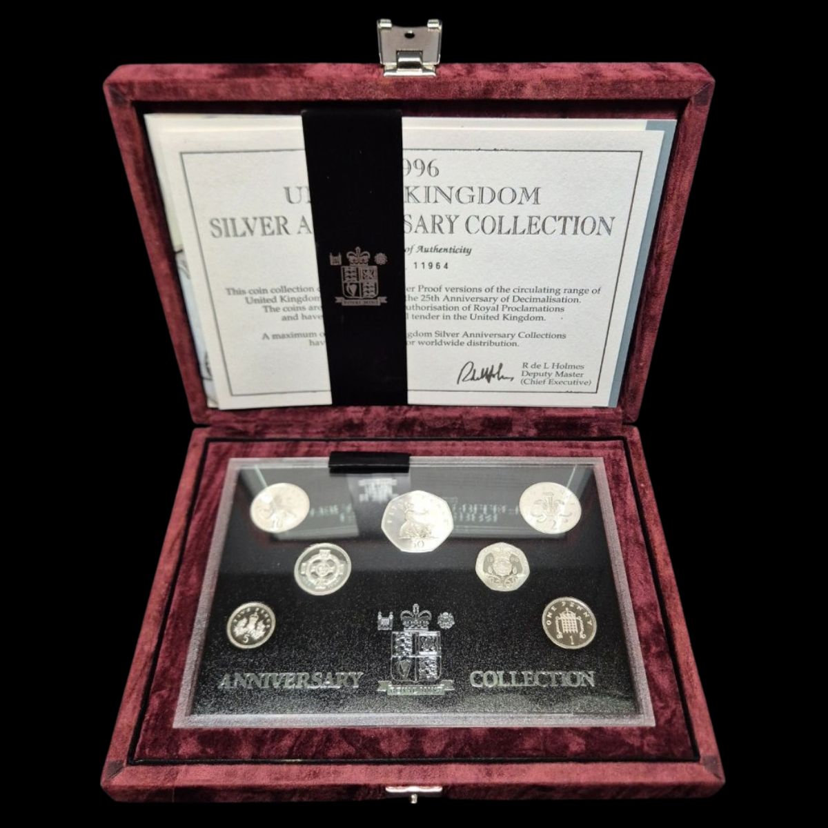 1996 United Kingdom Decimal Day Anniversary Silver Proof Collection