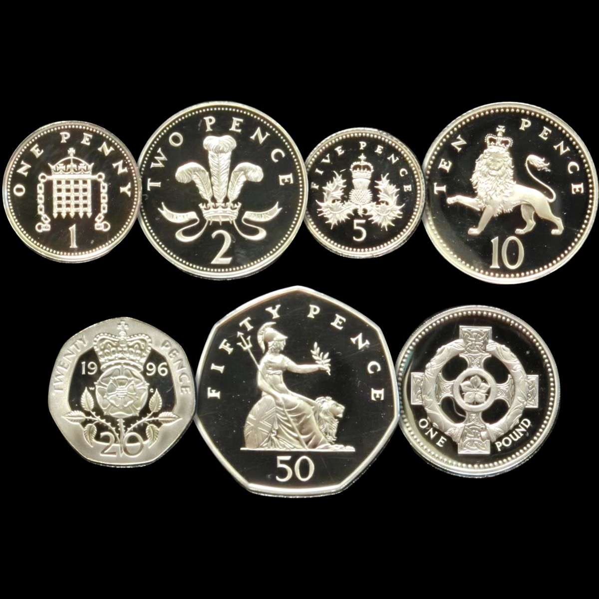 1996 United Kingdom Decimal Day Anniversary Silver Proof Collection