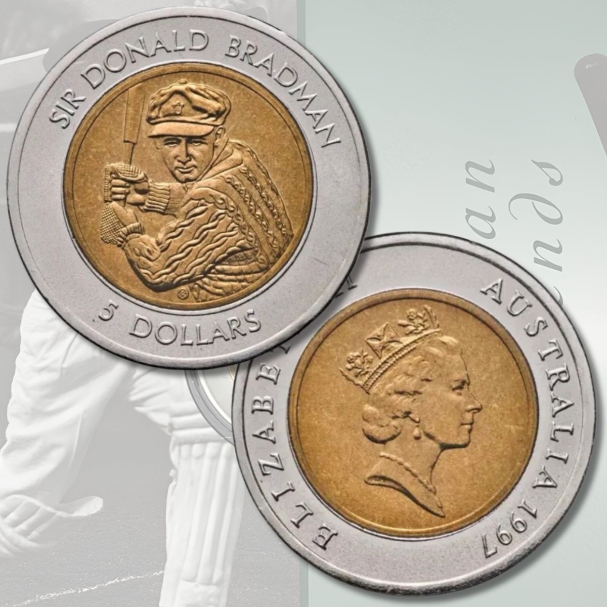 1997 $5 'Australian Legends' Sir Donald Bradman PNC