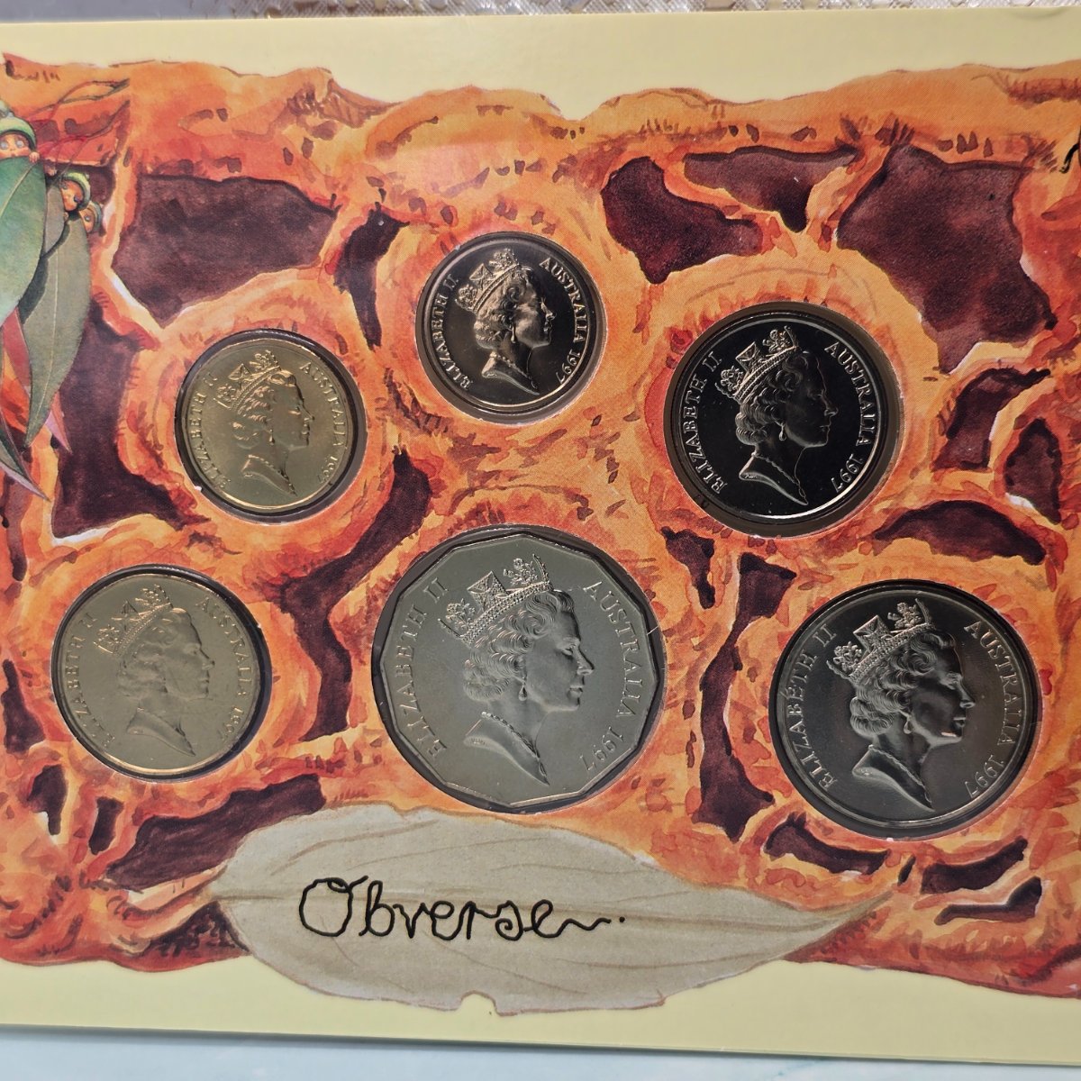 1997 Baby Mint Set obverse of coins