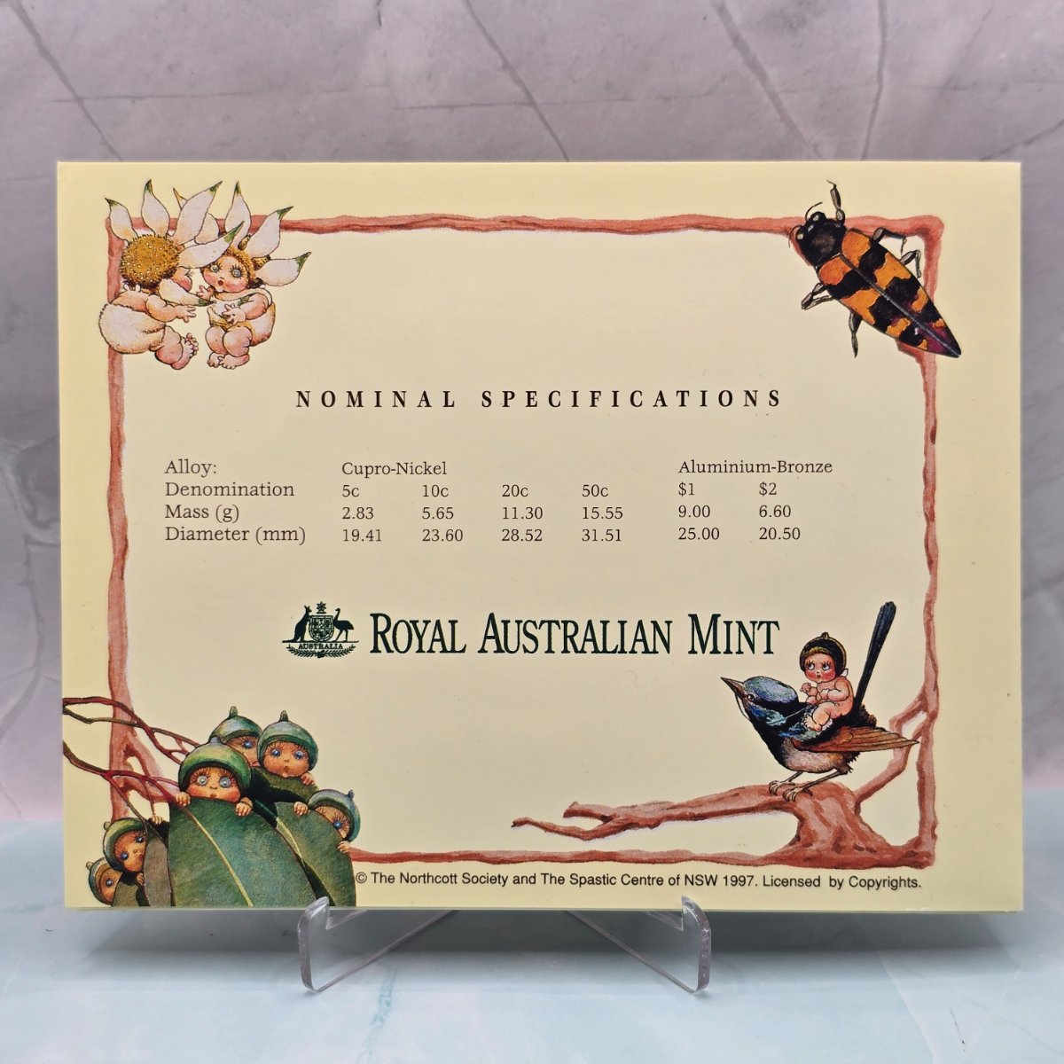 1997 Baby Mint Set back of inner