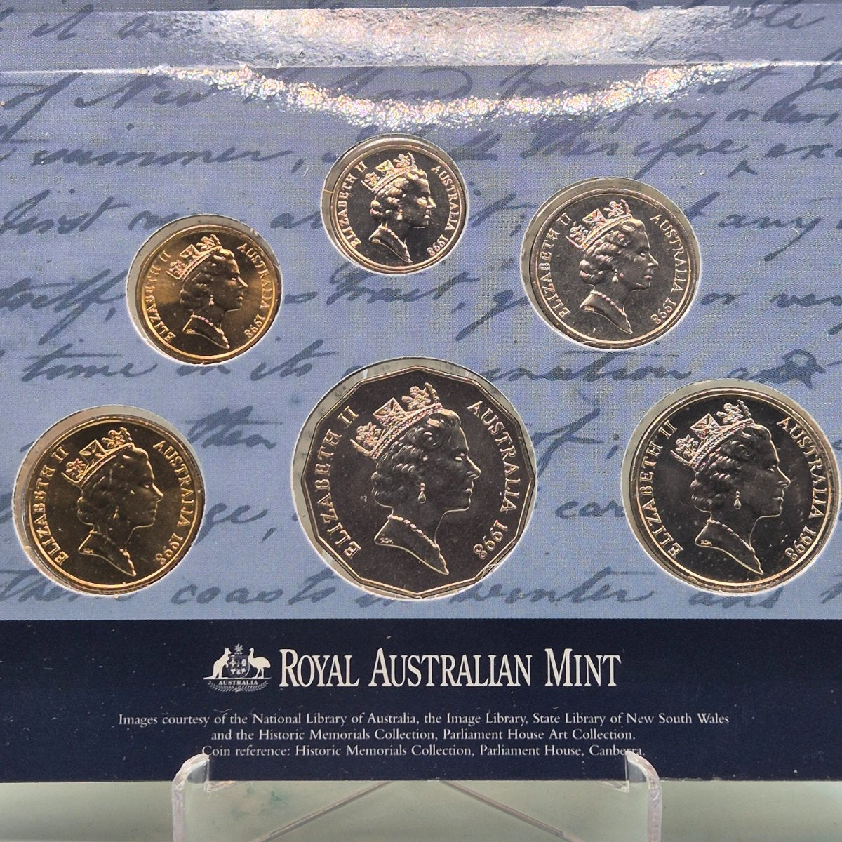 1998 Bass & Flinders Six Coin Royal Australian Mint Set Uncirculated Year Set obverse