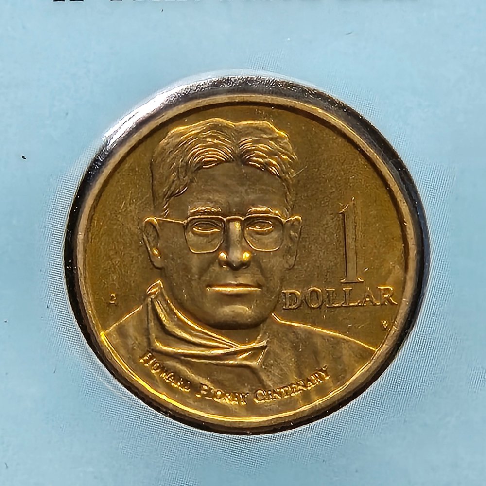 1998 $1 Howard Florey 'A' Mintmark Uncirculated Carded Coin