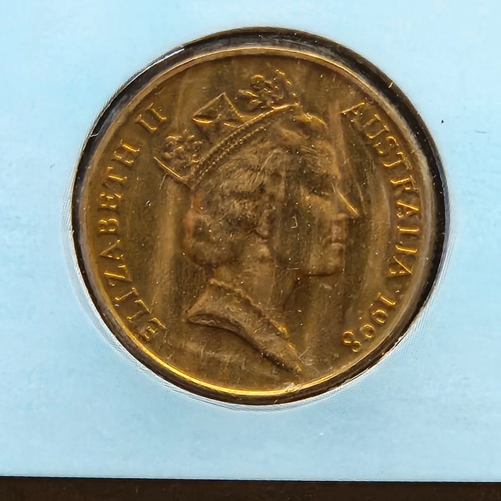 1998 $1 Howard Florey 'A' Mintmark Uncirculated Carded Coin